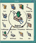 Load the Input preferences programme
